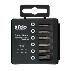 Felo Bit-Box Profi E 6,3 x 50 mm 6-tlg. TORX®...