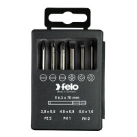 Felo Bit-Box Profi E 6,3 x 73 mm 6-tlg. SL/PZ/PH 00003092716