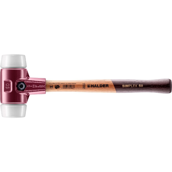 SIMPLEX-Schonhammer, Superplastik; mit Tempergussgehäuse und hochwertigem Holzstiel | D=50 mm | 3007.050