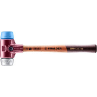 SIMPLEX-Schonhammer, TPE-soft / Weichmetall; mit Tempergussgehäuse und hochwertigem Holzstiel | D=40 mm | 3019.040