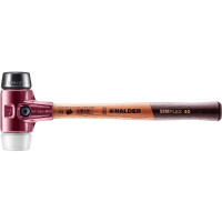 SIMPLEX-Schonhammer, Gummikomposition / Superplastik; mit Tempergussgehäuse und hochwertigem Holzstiel | D=40 mm | 3027.040