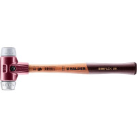 SIMPLEX-Schonhammer, TPE-mid / Weichmetall; mit Tempergussgehäuse und hochwertigem Holzstiel | D=30 mm | 3039.030