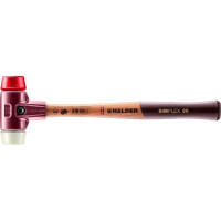 SIMPLEX-Schonhammer, Plastik / Nylon; mit Tempergussgehäuse und hochwertigem Holzstiel | D=30 mm | 3068.030