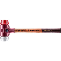 SIMPLEX-Schonhammer, Plastik / Weichmetall; mit Tempergussgehäuse und hochwertigem Holzstiel | D=40 mm | 3069.040