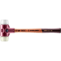 SIMPLEX-Schonhammer, Superplastik / Nylon; mit Tempergussgehäuse und hochwertigem Holzstiel | D=40 mm | 3078.040