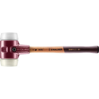 SIMPLEX-Schonhammer, Superplastik / Nylon; mit Tempergussgehäuse und hochwertigem Holzstiel | D=80 mm | 3078.080