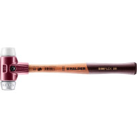 SIMPLEX-Schonhammer, Superplastik / Weichmetall; mit Tempergussgehäuse und hochwertigem Holzstiel | D=30 mm | 3079.030