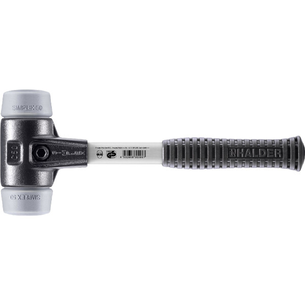 SIMPLEX-Schonhammer, TPE-mid; mit verstärktem Tempergussgehäuse und Fiberglasstiel | D=50 mm | 3703.050