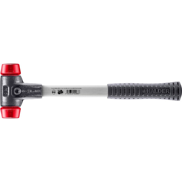 SIMPLEX-Schonhammer, Plastik; mit verstärktem Tempergussgehäuse und Fiberglasstiel | D=30 mm | 3706.030