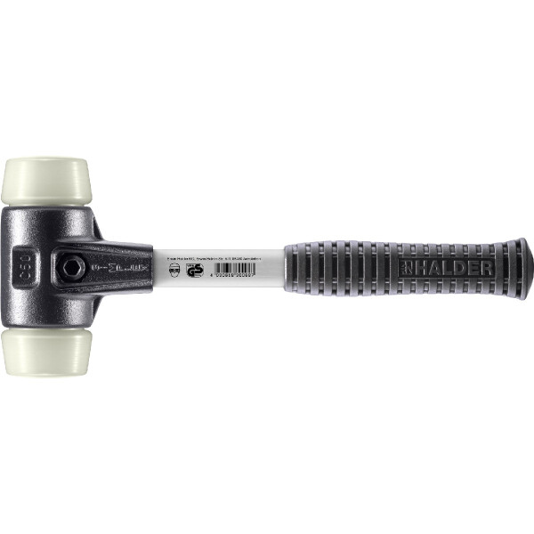SIMPLEX-Schonhammer, Nylon; mit verstärktem Tempergussgehäuse und Fiberglasstiel | D=50 mm | 3708.050