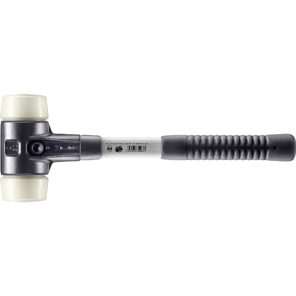 SIMPLEX-Schonhammer, Nylon; mit verstärktem Tempergussgehäuse und Fiberglasstiel | D=60 mm | 3708.060