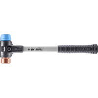 SIMPLEX-Schonhammer, TPE-soft / Kupfer; mit verstärktem Tempergussgehäuse und Fiberglasstiel | D=30 mm | 3714.030