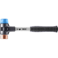 SIMPLEX-Schonhammer, TPE-soft / Kupfer; mit verstärktem Tempergussgehäuse und Fiberglasstiel | D=40 mm | 3714.040