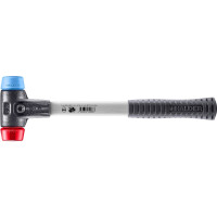 SIMPLEX-Schonhammer, TPE-soft / Plastik; mit verstärktem Tempergussgehäuse und Fiberglasstiel | D=30 mm | 3716.030
