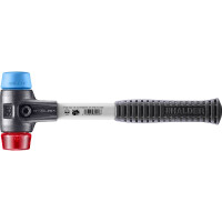 SIMPLEX-Schonhammer, TPE-soft / Plastik; mit verstärktem Tempergussgehäuse und Fiberglasstiel | D=40 mm | 3716.040