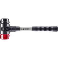 SIMPLEX-Schonhammer, Gummikomposition / Plastik; mit verstärktem Tempergussgehäuse und Fiberglasstiel | D=60 mm | 3726.060