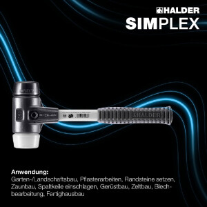 SIMPLEX-Schonhammer, Gummikomposition / Superplastik; mit...