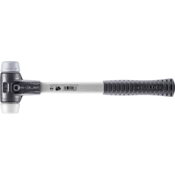 SIMPLEX-Schonhammer, TPE-mid / Superplastik; mit verstärktem Tempergussgehäuse und Fiberglasstiel | D=30 mm | 3737.030