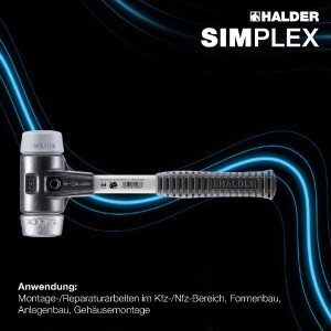 SIMPLEX-Schonhammer, TPE-mid / Weichmetall; mit...