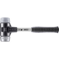 SIMPLEX-Schonhammer, TPE-mid / Weichmetall; mit verstärktem Tempergussgehäuse und Fiberglasstiel | D=50 mm | 3739.050