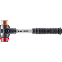SIMPLEX-Schonhammer, Kupfer / Plastik; mit verstärktem Tempergussgehäuse und Fiberglasstiel | D=40 mm | 3746.040