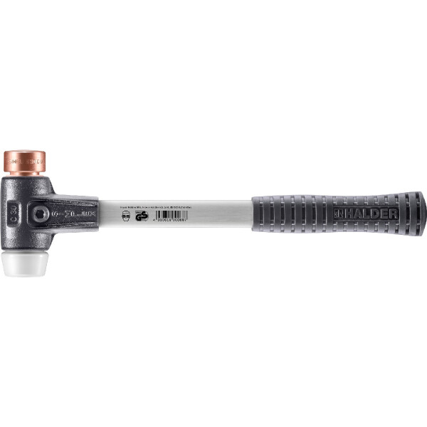 SIMPLEX-Schonhammer, Kupfer / Superplastik; mit verstärktem Tempergussgehäuse und Fiberglasstiel | D=30 mm | 3747.030