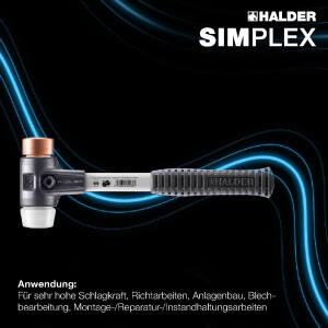 SIMPLEX-Schonhammer, Kupfer / Superplastik; mit...