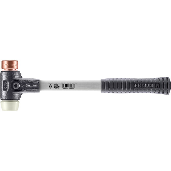 SIMPLEX-Schonhammer, Kupfer / Nylon; mit verstärktem Tempergussgehäuse und Fiberglasstiel | D=30 mm | 3748.030