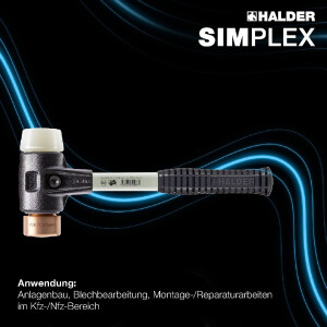 SIMPLEX-Schonhammer, Kupfer / Nylon; mit verstärktem...