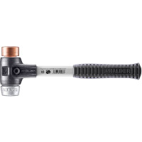 SIMPLEX-Schonhammer, Kupfer / Weichmetall; mit verstärktem Tempergussgehäuse und Fiberglasstiel | D=40 mm | 3749.040
