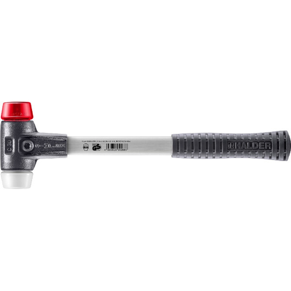 SIMPLEX-Schonhammer, Plastik / Superplastik; mit verstärktem Tempergussgehäuse und Fiberglasstiel | D=30 mm | 3767.030