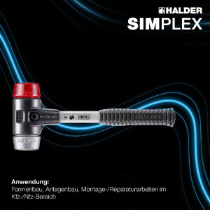 SIMPLEX-Schonhammer, Plastik / Weichmetall; mit...