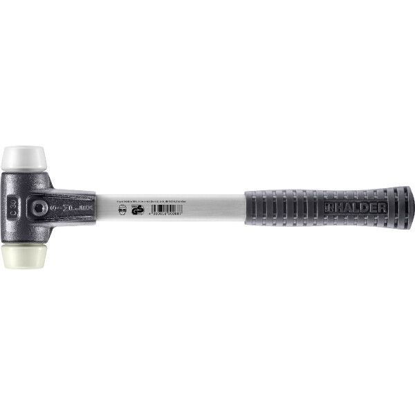 SIMPLEX-Schonhammer, Superplastik / Nylon; mit verstärktem Tempergussgehäuse und Fiberglasstiel | D=30 mm | 3778.030