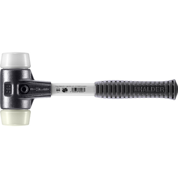 SIMPLEX-Schonhammer, Superplastik / Nylon; mit verstärktem Tempergussgehäuse und Fiberglasstiel | D=50 mm | 3778.050