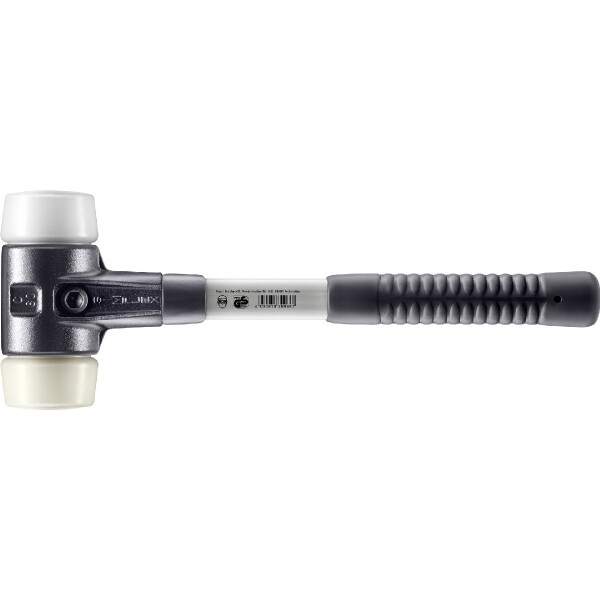 SIMPLEX-Schonhammer, Superplastik / Nylon; mit verstärktem Tempergussgehäuse und Fiberglasstiel | D=60 mm | 3778.060