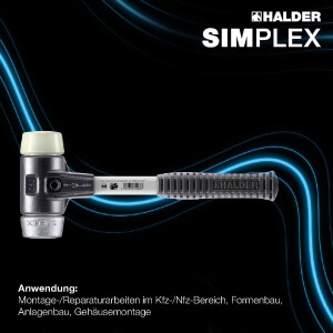 SIMPLEX-Schonhammer, Nylon / Weichmetall; mit...
