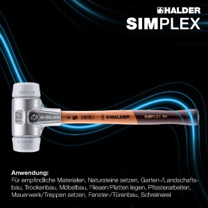 SIMPLEX-Schonhammer, TPE-mid; mit Aluminiumgehäuse...