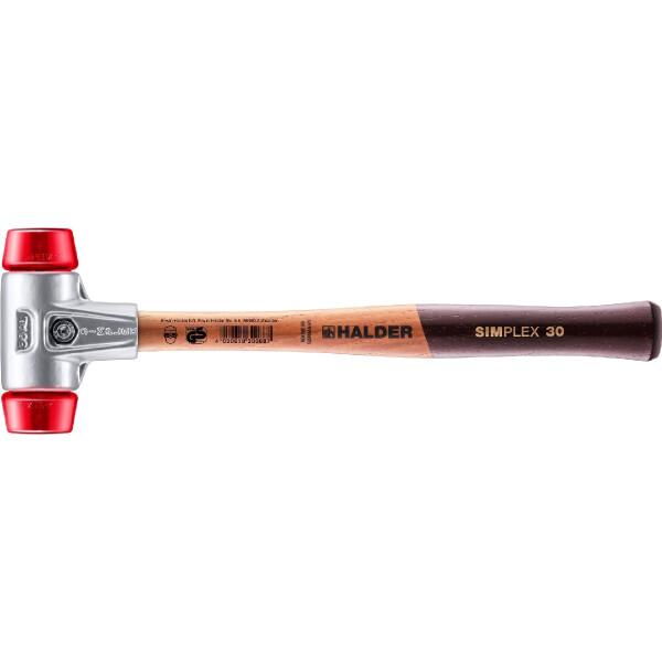 SIMPLEX-Schonhammer, Plastik; mit Aluminiumgehäuse und hochwertigem Holzstiel | D=30 mm | 3106.030