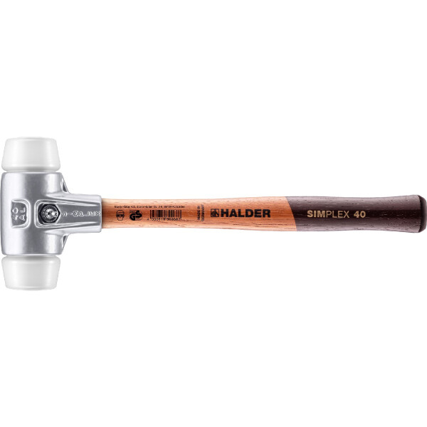 SIMPLEX-Schonhammer, Superplastik; mit Aluminiumgehäuse und hochwertigem Holzstiel | D=40 mm | 3107.040