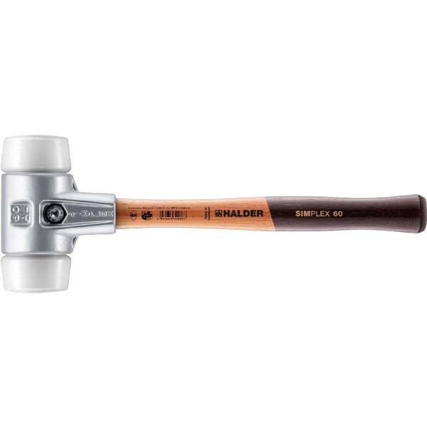 SIMPLEX-Schonhammer, Superplastik; mit Aluminiumgehäuse und hochwertigem Holzstiel | D=60 mm | 3107.060