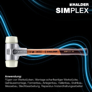 SIMPLEX-Schonhammer, Nylon; mit Aluminiumgehäuse und...