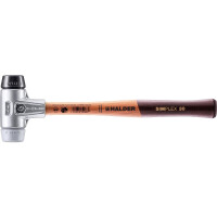 SIMPLEX-Schonhammer, Gummikomposition / TPE-mid; mit Aluminiumgehäuse und hochwertigem Holzstiel | D=30 mm | 3123.030