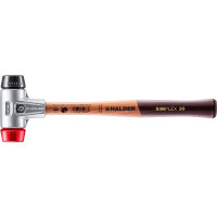 SIMPLEX-Schonhammer, Gummikomposition / Plastik; mit Aluminiumgehäuse und hochwertigem Holzstiel | D=30 mm | 3126.030