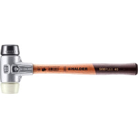 SIMPLEX-Schonhammer, Gummikomposition / Nylon; mit Aluminiumgehäuse und hochwertigem Holzstiel | D=40 mm | 3128.040