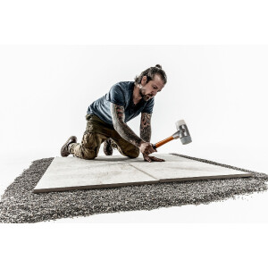 SIMPLEX-Schonhammer, TPE-mid / Superplastik; mit Aluminiumgehäuse und hochwertigem Holzstiel | D=40 mm | 3137.040