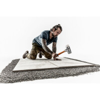 SIMPLEX-Schonhammer, TPE-mid / Superplastik; mit Aluminiumgehäuse und hochwertigem Holzstiel | D=50 mm | 3137.050
