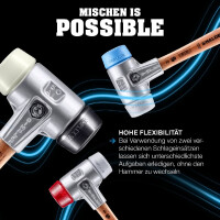 SIMPLEX-Schonhammer, Plastik / Superplastik; mit Aluminiumgehäuse und hochwertigem Holzstiel | D=40 mm | 3167.040