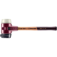 SIMPLEX-Schonhammer, Gummikomposition, mit Standfuß / Nylon; mit Tempergussgehäuse und hochwertigem Holzstiel | D=80 mm | 3028.280