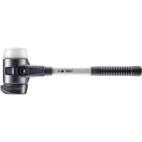 SIMPLEX-Schonhammer, Gummikomposition mit Standfuß / Superplastik; mit verstärktem Tempergussgehäuse und Fiberglasstiel | D=80 mm | 3727.280