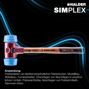 SIMPLEX-Schonhammer, 50:40, TPE-soft; mit...